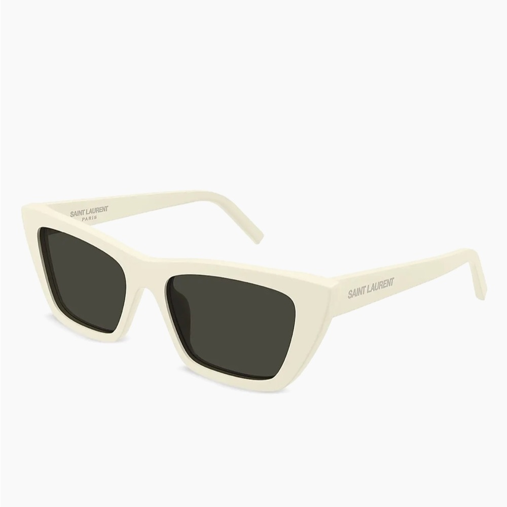 Saint Laurent Ivory Sunglasses with Dark Lenses